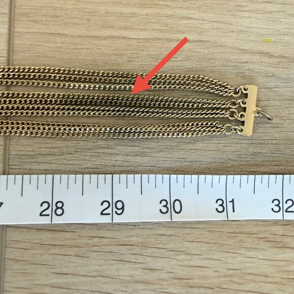 ✨ Vintage Multi-Strand Gold Tone Statement Necklace ✨ - Picture 10 of 10